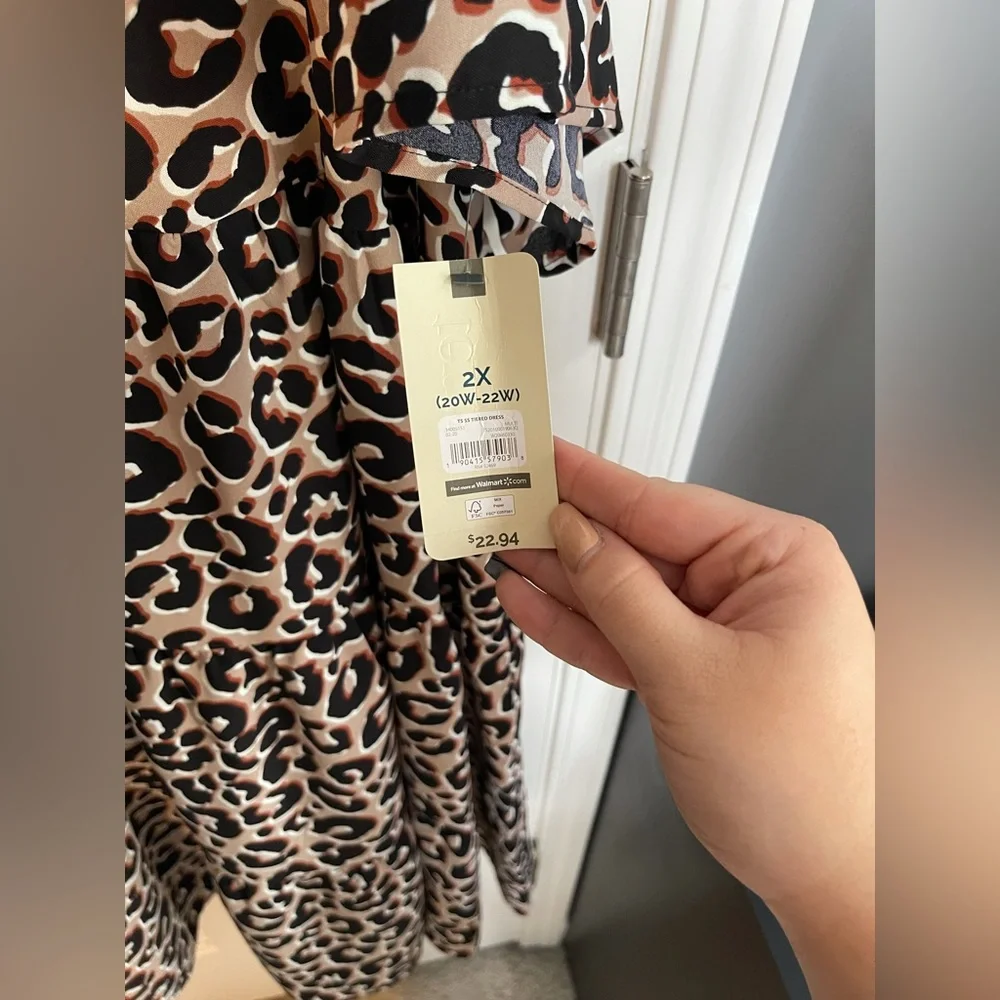 Terra & Sky Leopard Print Dress - Black and Tan - Picture 4 of 4